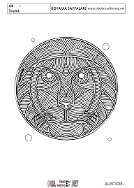 Mandala boyama sayfaları